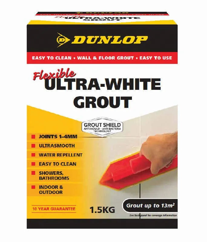 Dunlop Coloured Grout - Ultra White 1.5kg