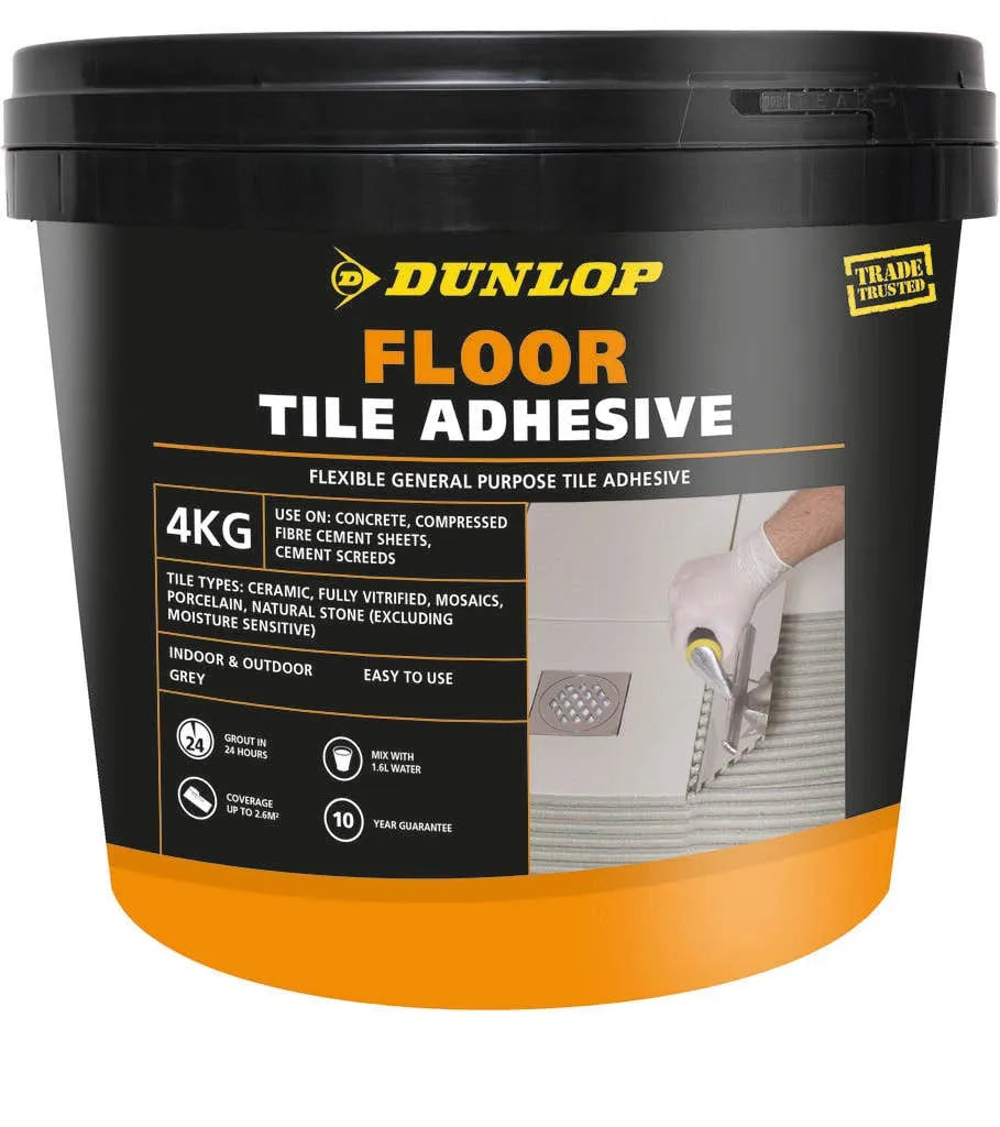Dunlop Floorfix Tile Adhesive 4kg