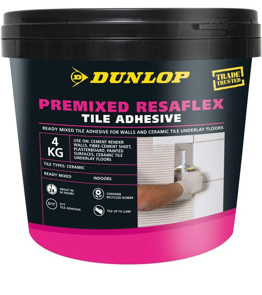 Dunlop Premixed Resaflex Tile Adhesive 4kg