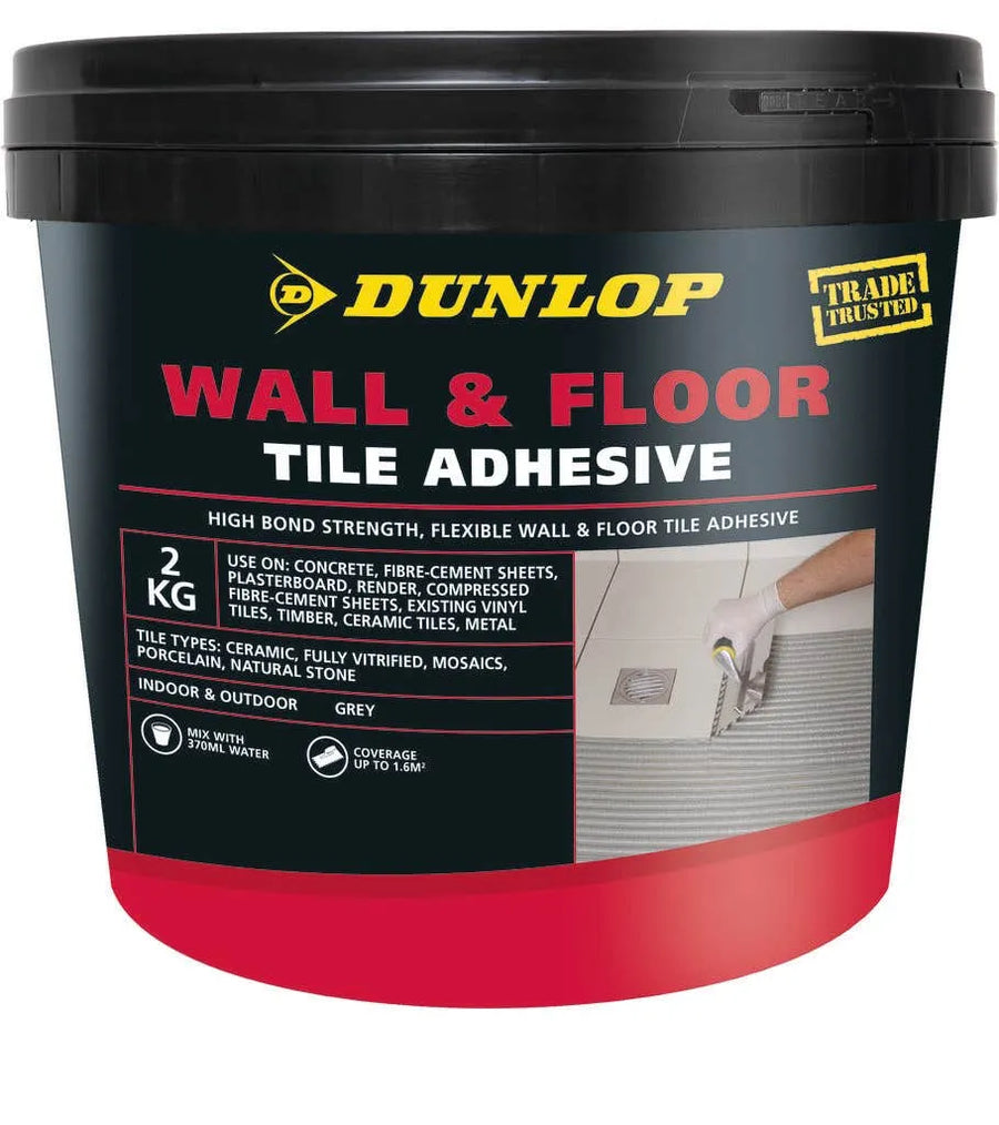 Dunlop Wall & Floor Tile Adhesive 2kg