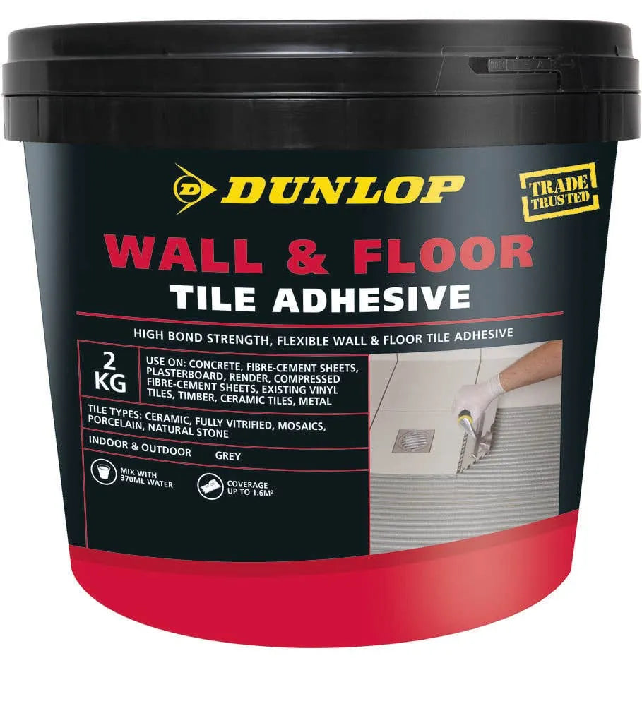 Dunlop Wall & Floor Tile Adhesive 2kg