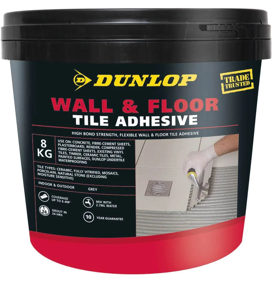 Dunlop Wall & Floor Tile Adhesive 8kg