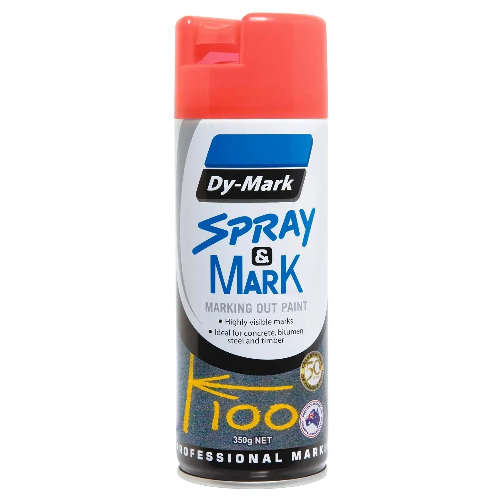 Dy-Mark 350g Fluoro Orange Spray & Mark Paint