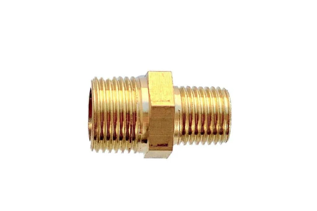 EMax Double Air Fitting Brass Male 1/4 - 3/8"