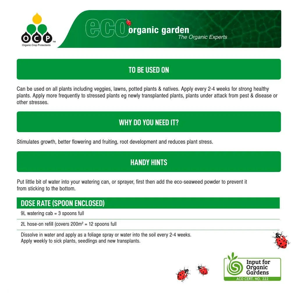 Eco-Organic Garden Eco-Seaweed Soluble Fertiliser 600g