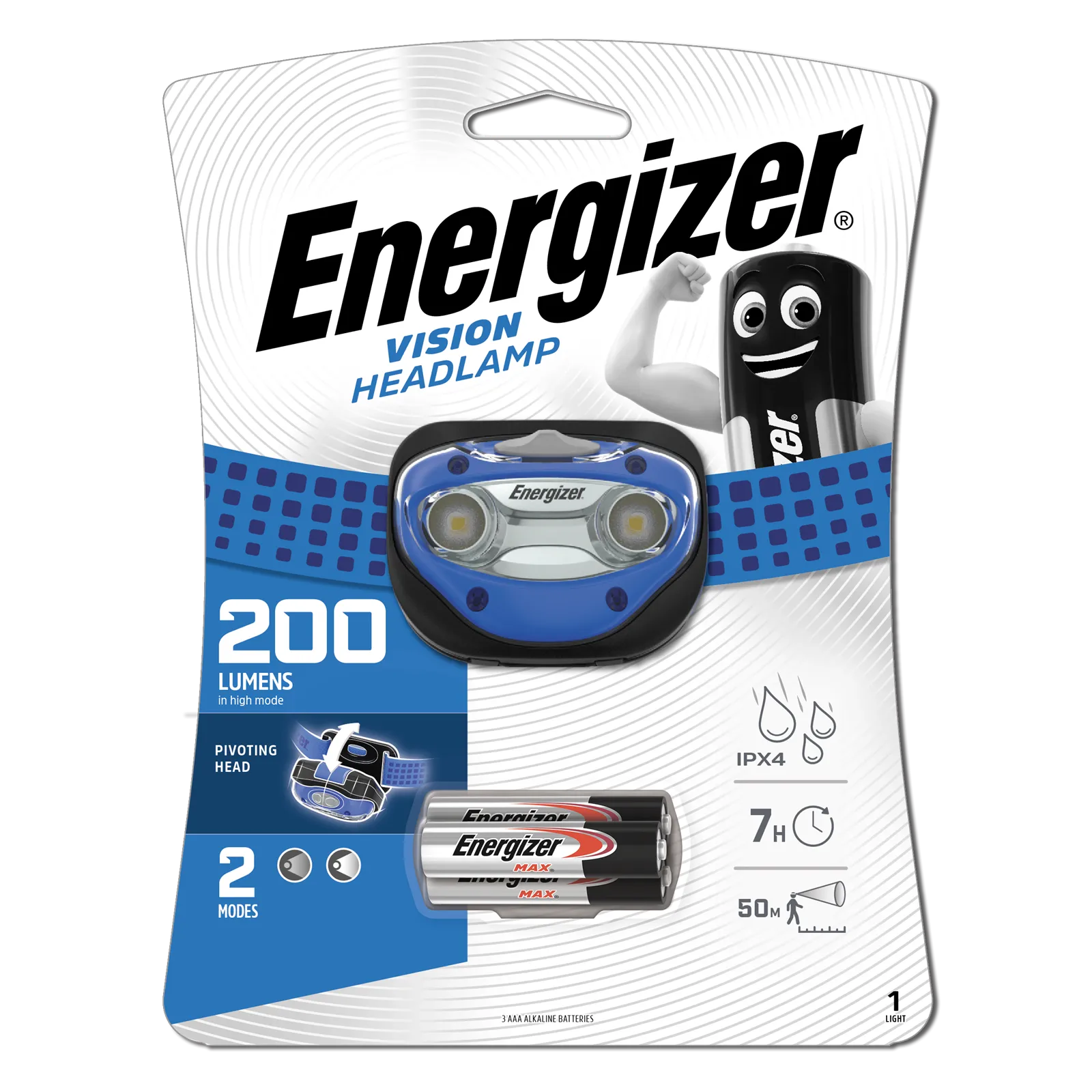 Energizer 200 Lumen Vision Headlight Torch