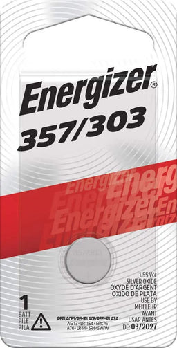 Energizer Battery Coin Watch Silver Oxide 357/303BP