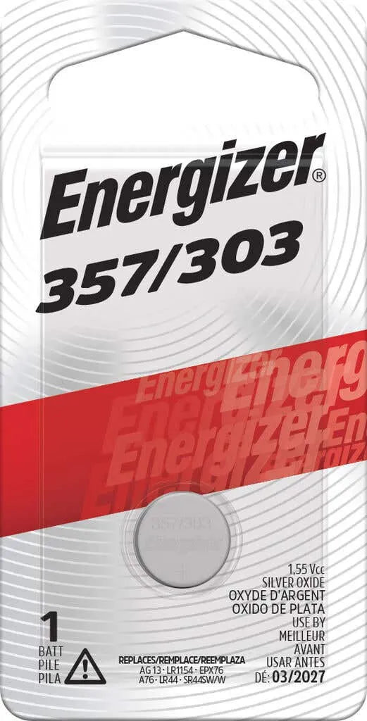 Energizer Battery Coin Watch Silver Oxide 357/303BP