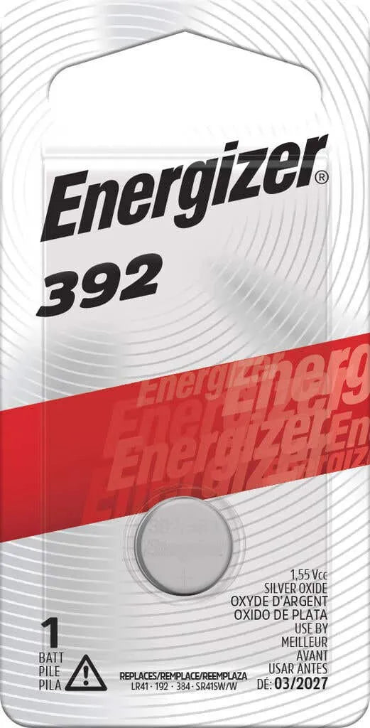 Energizer Battery Coin Watch Silver Oxide 392BP