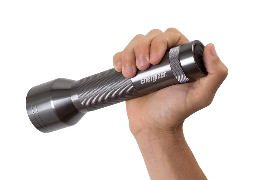 Energizer LED Metal Torch with 2 D Alkaline Batteries