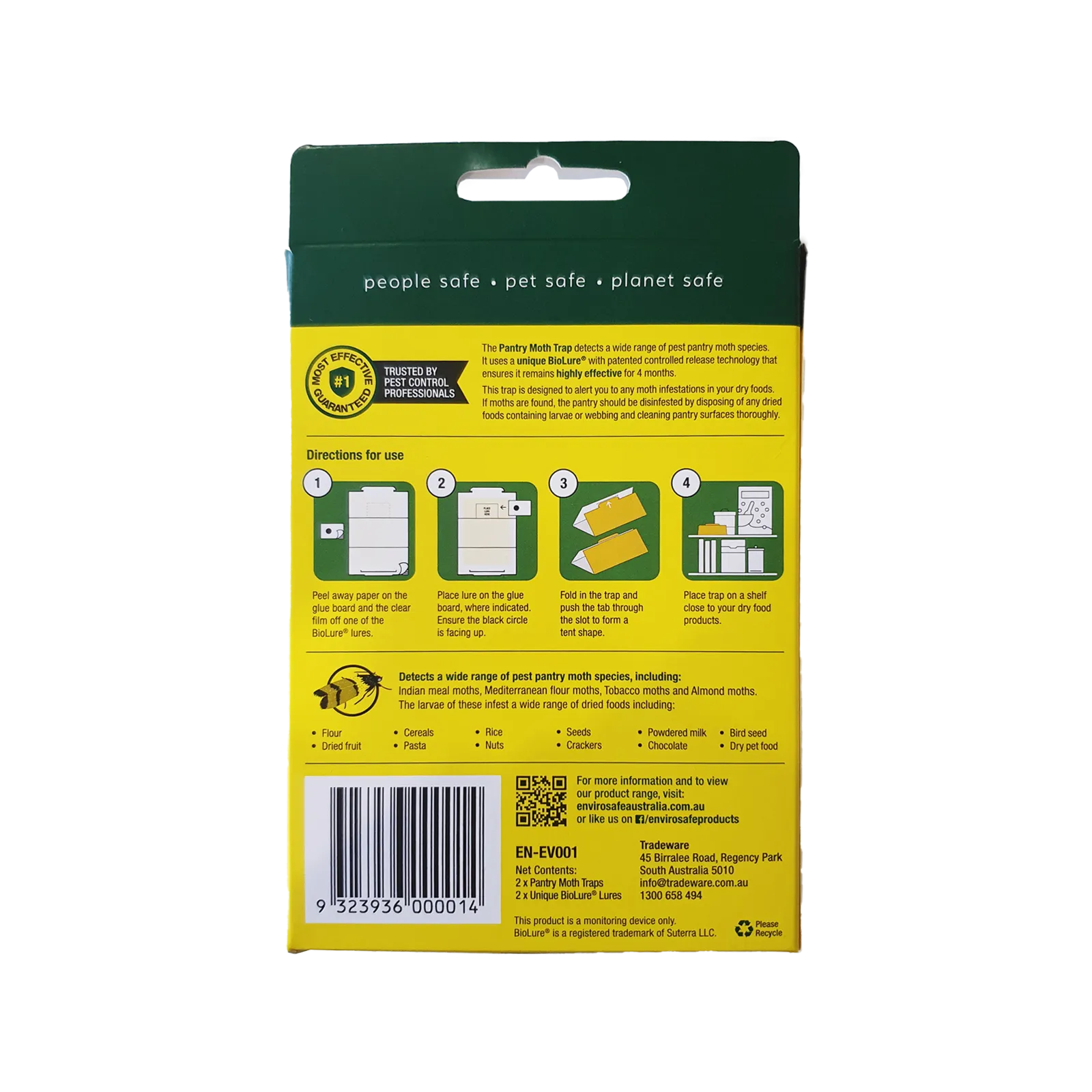 EnviroSafe Professional Pantry Moth Trap - 2 Pack