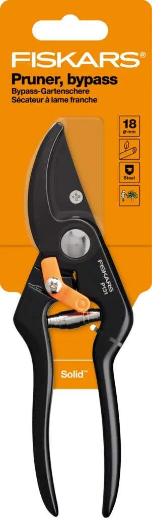 Fiskars Bypass Secateurs Solid Metal P131