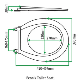 Fix-A-Loo Econix Toilet Seat White