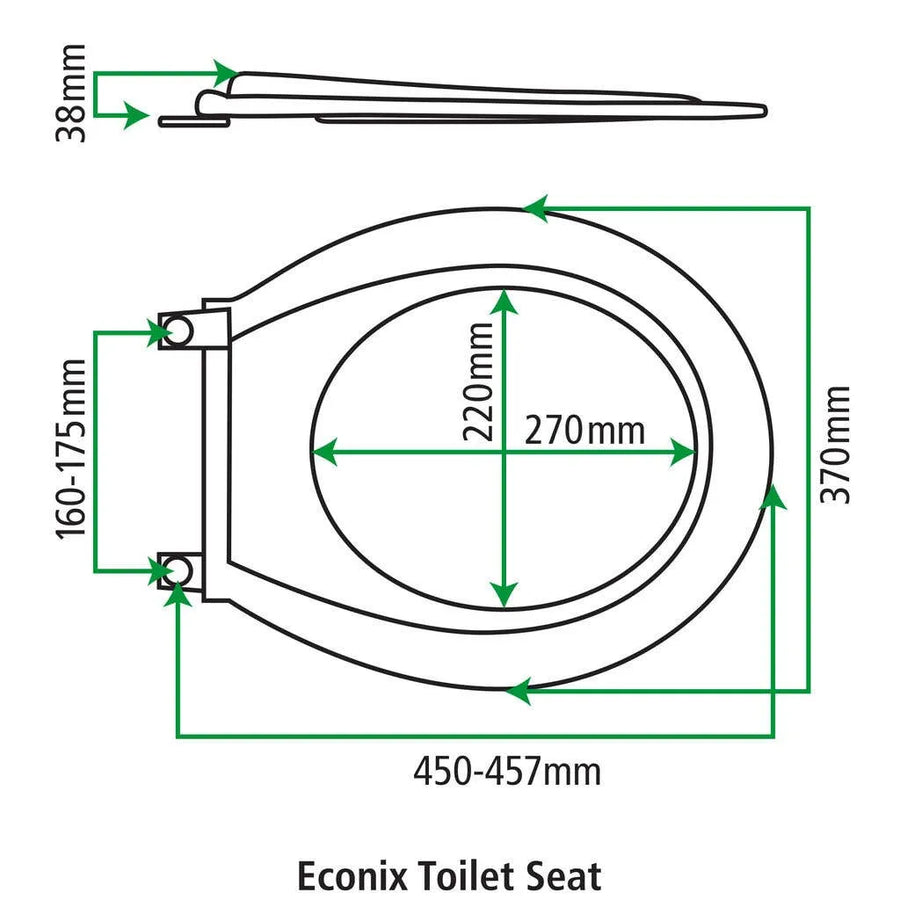 Fix-A-Loo Econix Toilet Seat White