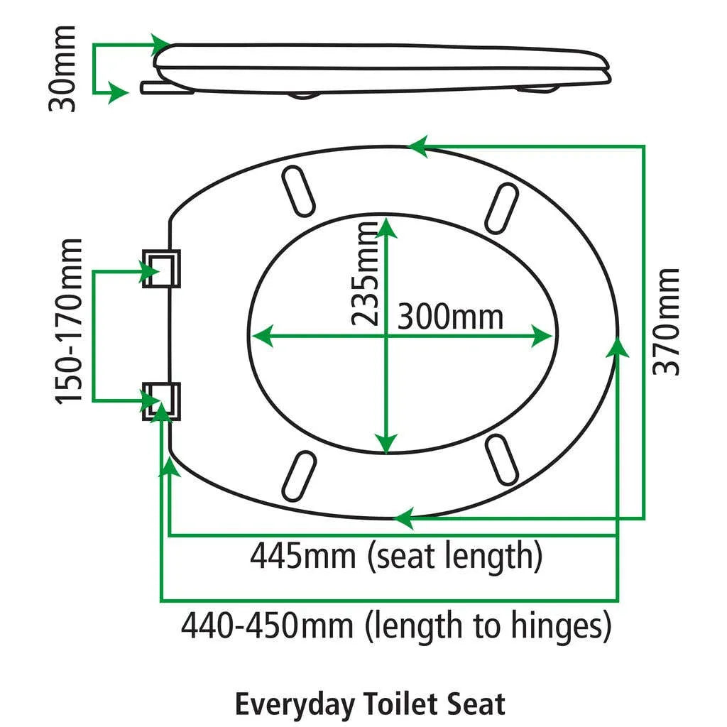 Fix-A-Loo Everyday Toilet Seat White