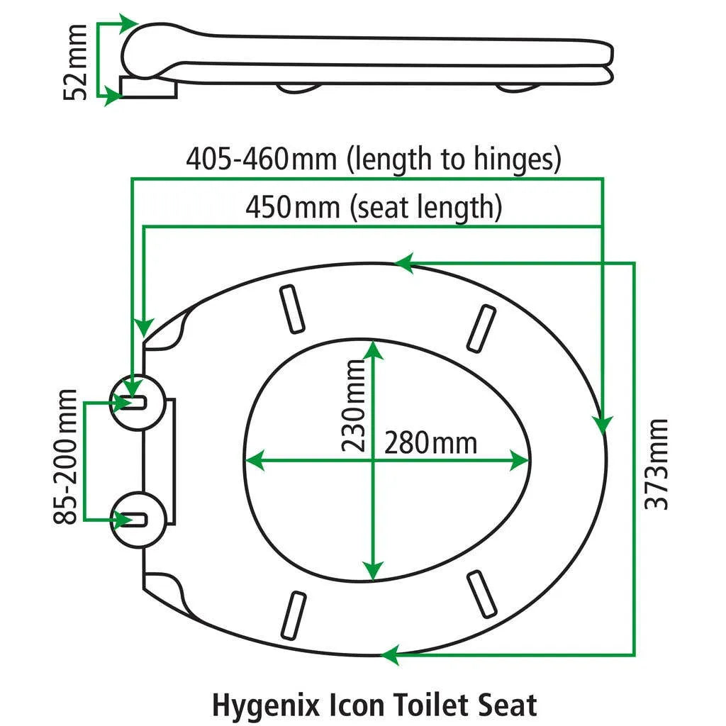 Fix-A-Loo Hygenix Icon Toilet Seat White