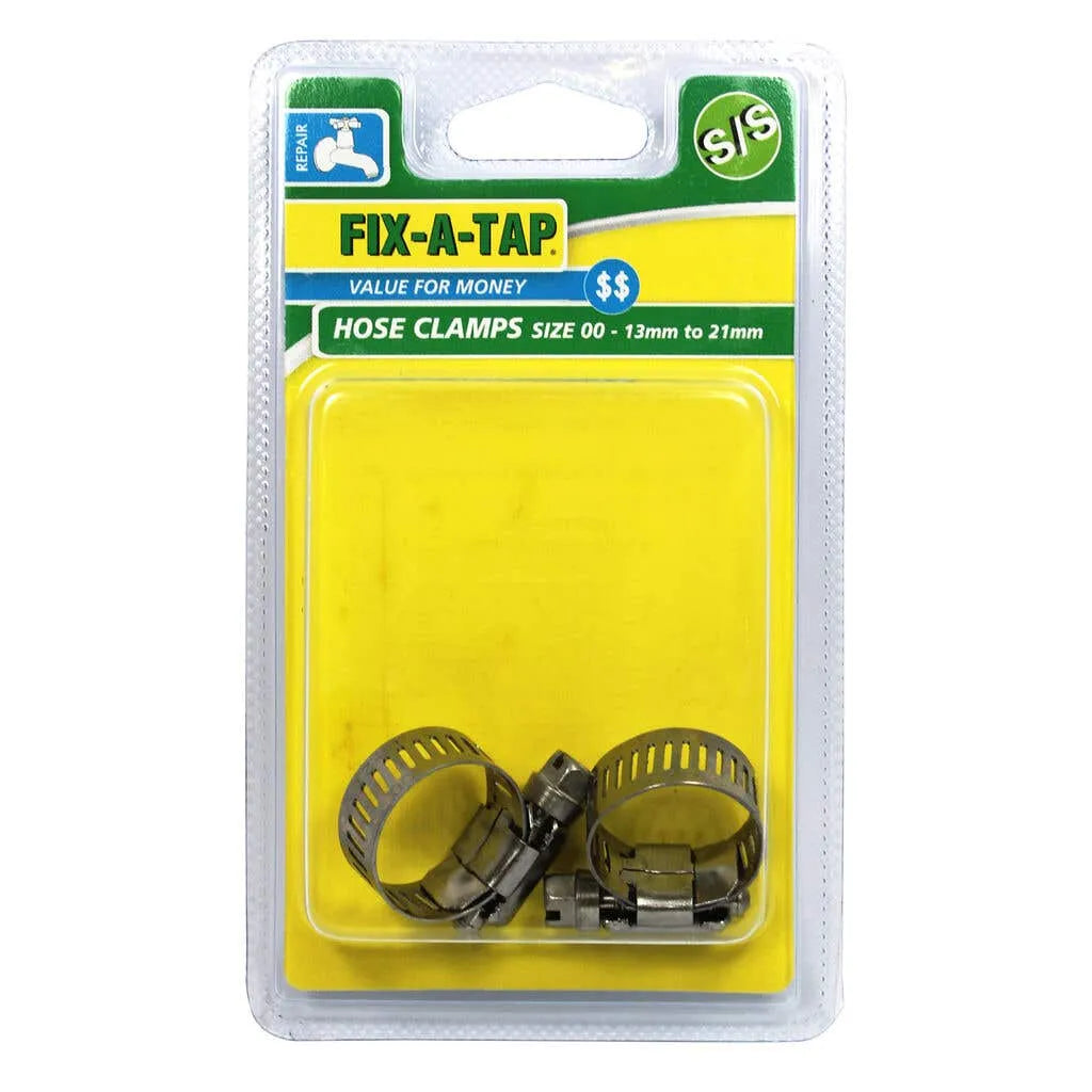 Fix-A-Tap Hose Clamps Stainless Steel 15 - 20mm (Size 00)