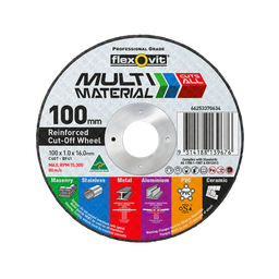 Flexovit 100 x 1 x 16mm Multi Material Reinforced Cut Off Wheel