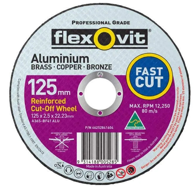 Flexovit Aluminum Cut-Off Wheel 125 x 2.5 x 22.2mm
