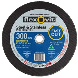 Flexovit Metal Chop Saw Cut-Off Wheel 300 x 3 x 25.4mm