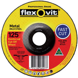 Flexovit Metal Cut-Off Wheel 127 x 3 4 x 22mm