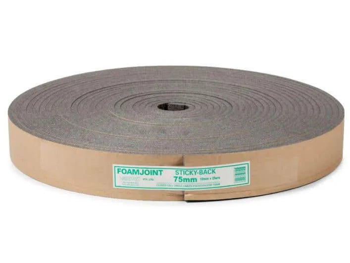 Foamjoint Sticky Back Adhesive Expansion Joint 75 x 10mm x 25m