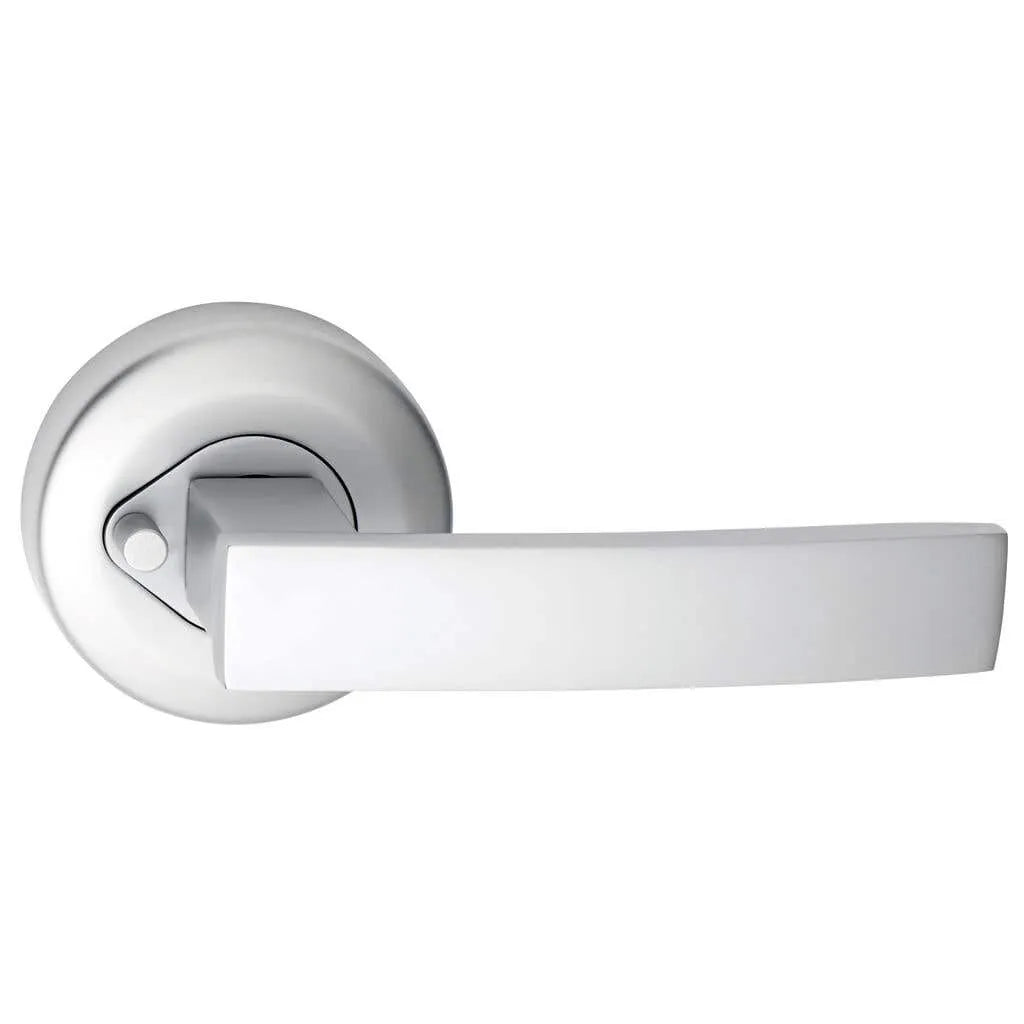 Gainsborough Neue Angular Privacy Lever Set in Satin Chrome