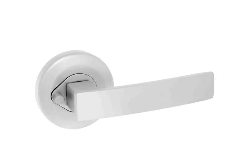 Gainsborough Neue Angular Privacy Lever Set in Satin Chrome