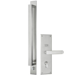 Gainsborough Trilock Omni Pull Handle & Allure Leverset Double Cylinder Stainless Steel 600mm 8905ALLPS