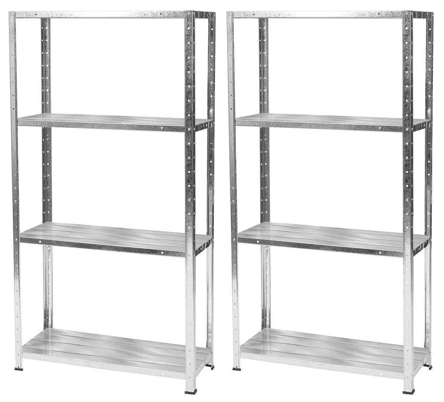 Garage Select 4 Shelf Storage Unit Galvanised - Twin Pack