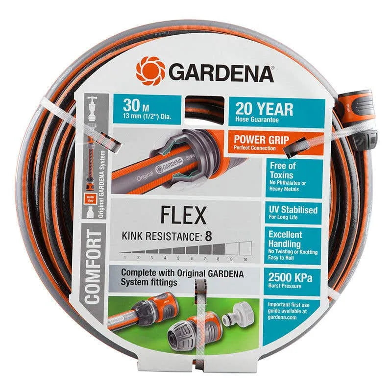 Gardena Comfort Flex Fitted Hose 13mm x 30m