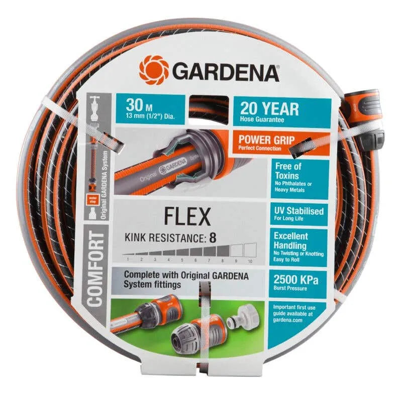 Gardena Comfort Flex Fitted Hose 13mm x 30m