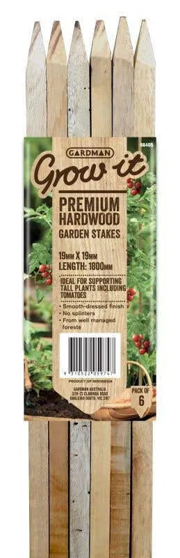 Gardman Hardwood Stake 19 x 19 x 1800mm - 6 Pack