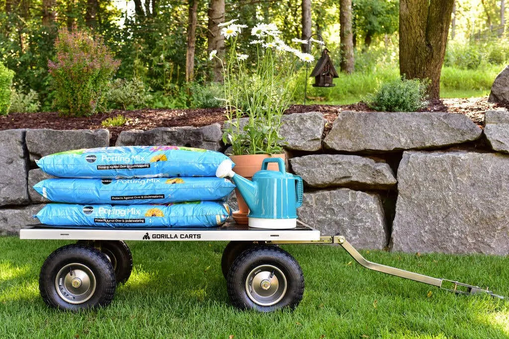 Gorilla Carts Steel Mesh Garden Cart 450kg