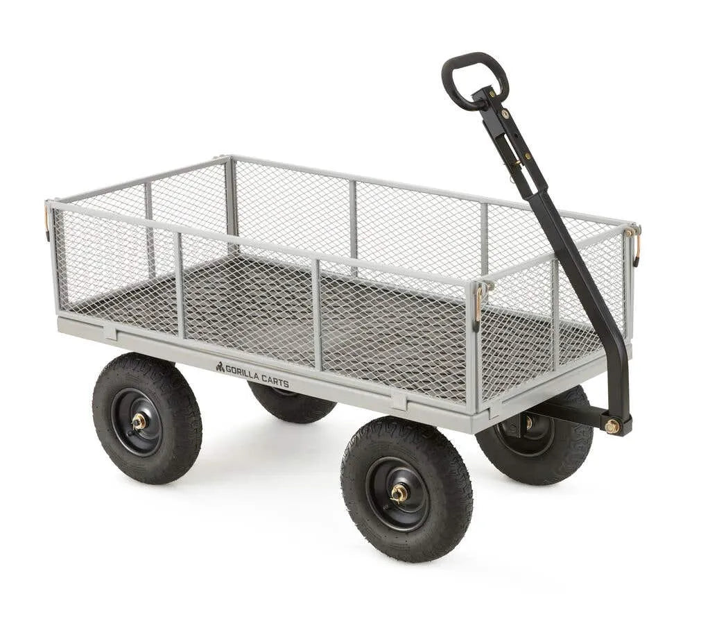 Gorilla Carts Steel Mesh Garden Cart 450kg
