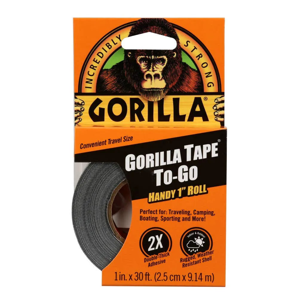 Gorilla Tape to Go Black 25mm x 9m