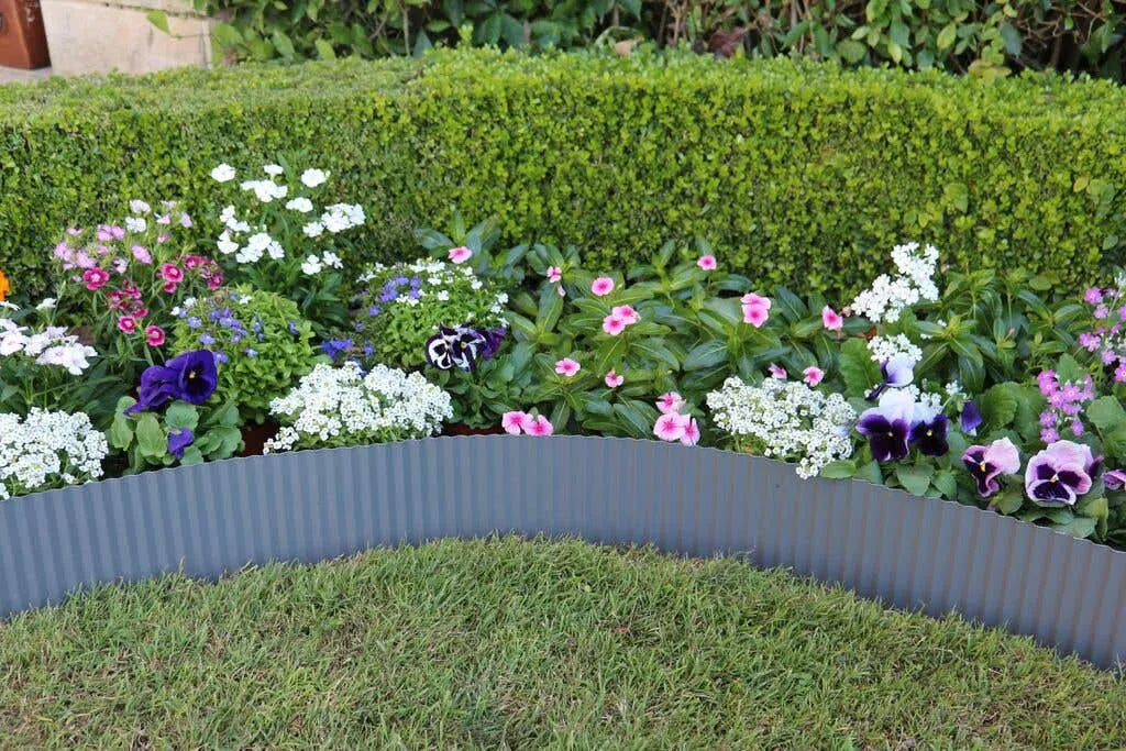 Greenlife Garden Edging Metal Slate Grey 6m x 150mm