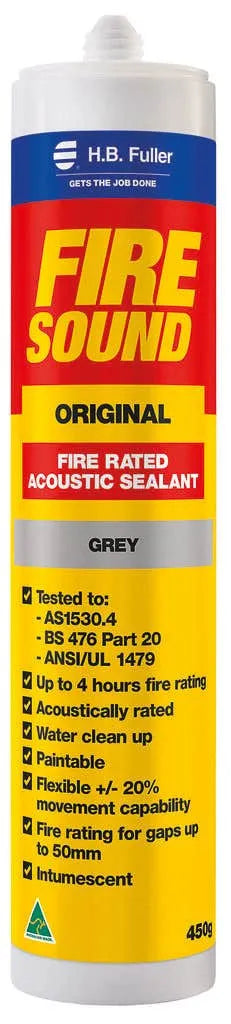 H.B. Fuller Firesound Acoustic Silicone Sealant Grey 450g