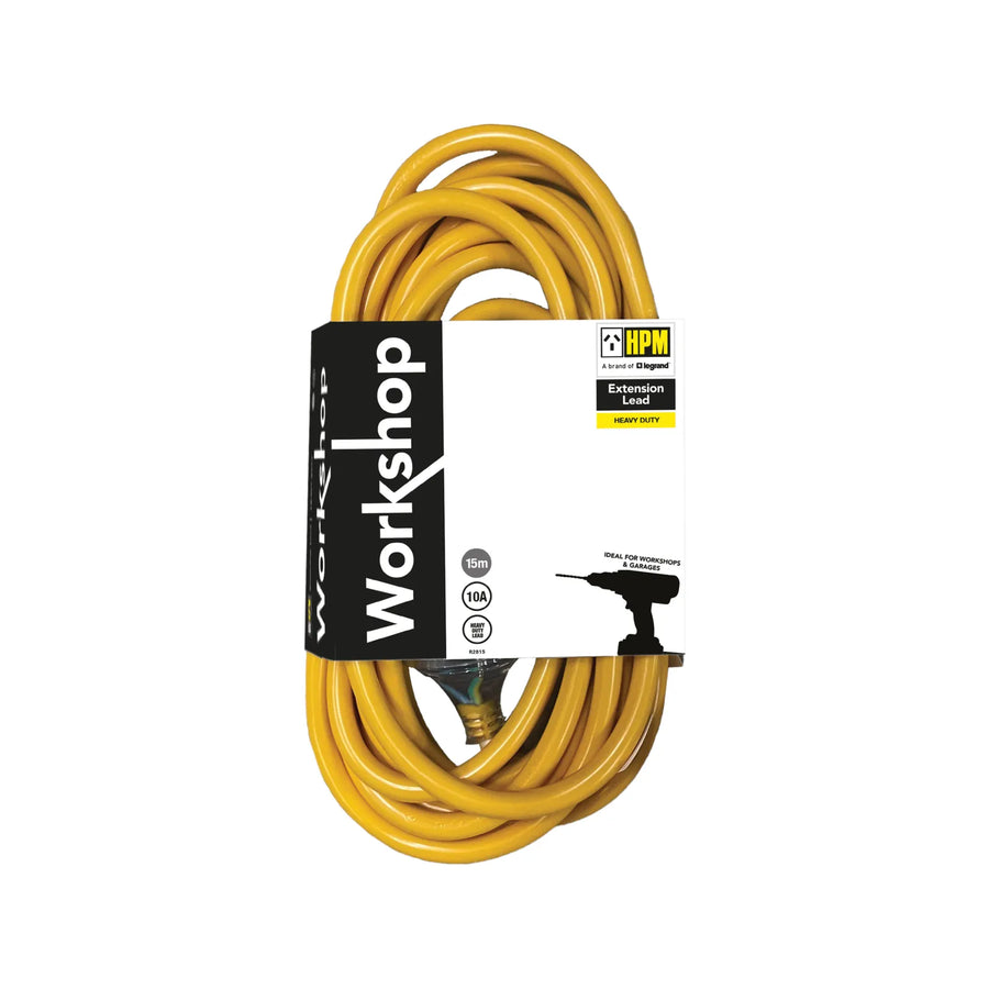 HPM 15m 10A 3 Core 1.0mm2 Workshop Extension Lead