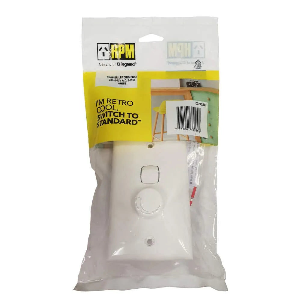 HPM 200W Trailing Edge Dimmer White