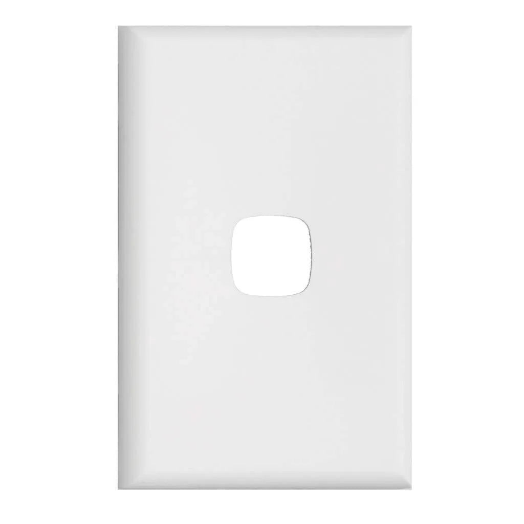 HPM Excel Single Light Switch Coverplate 1 Gang White
