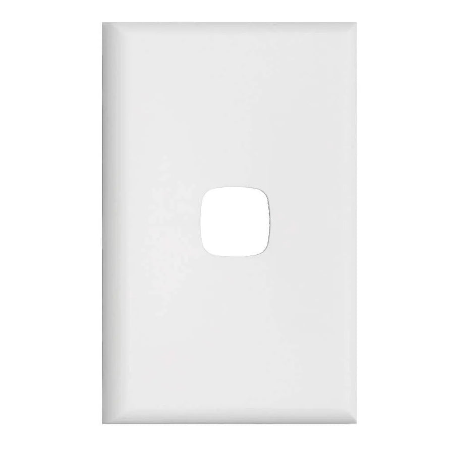 HPM Excel Single Light Switch Coverplate 1 Gang White