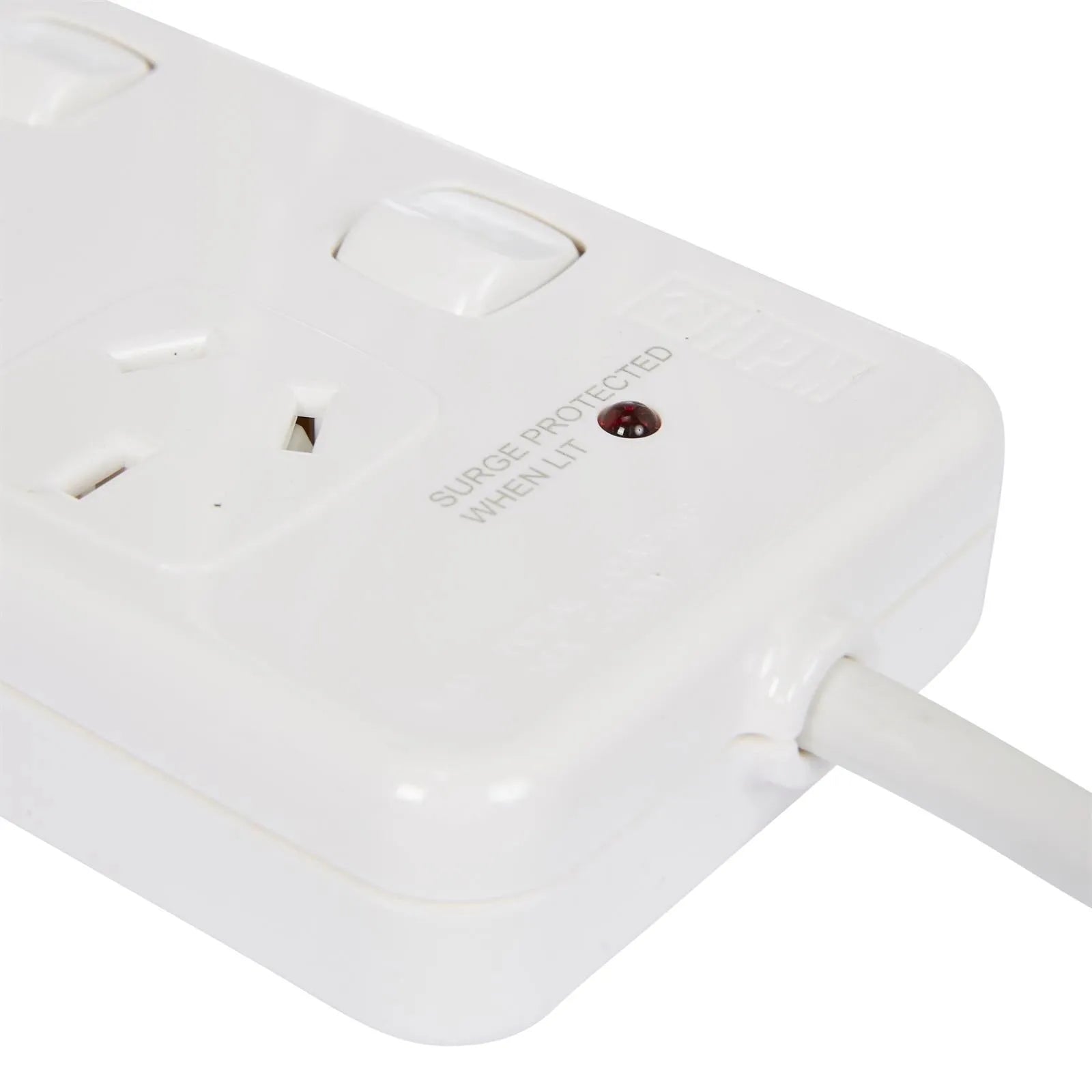 HPM General Pupose 6 Outlet Switched Powerboard White