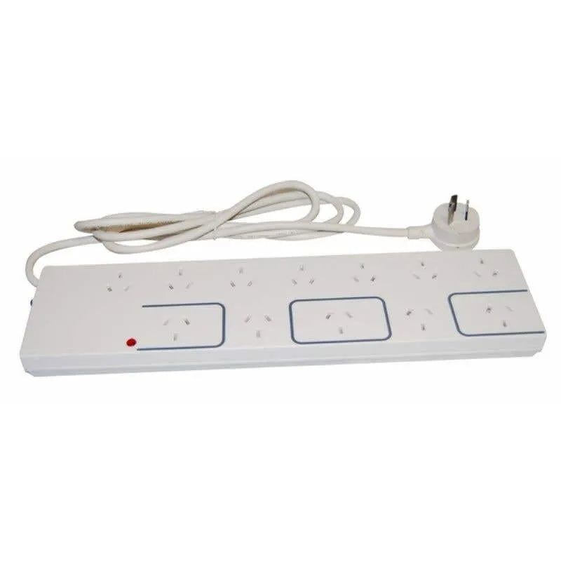 HPM General Purpose 12 Outlet Surge Protected Powerboard White