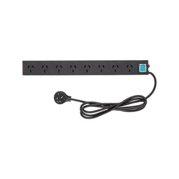 HPM General Purpose 8 Outlet 175J Surge Protected Powerboard Black