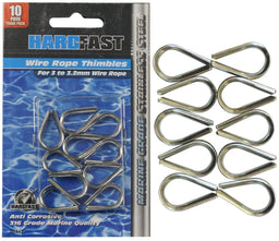 Hardfast Wire Rope Thimble Stainless Steel 3mm - 10 Pack