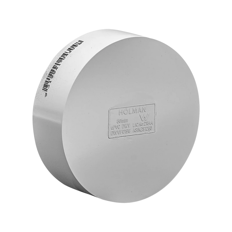 Holman DWV PVC Cap Push On 80mm