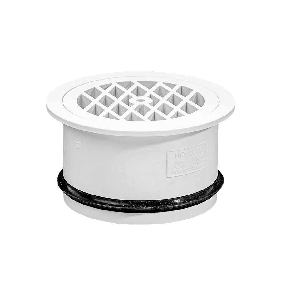 Holman DWV PVC Round Floor Grate 100mm