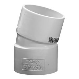 Holman PVC DWV Bend Plain 15 Degree 40mm