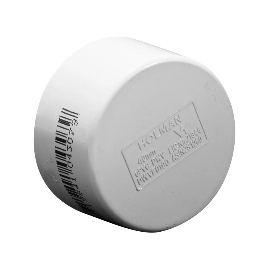 Holman PVC DWV Push On Cap 40mm